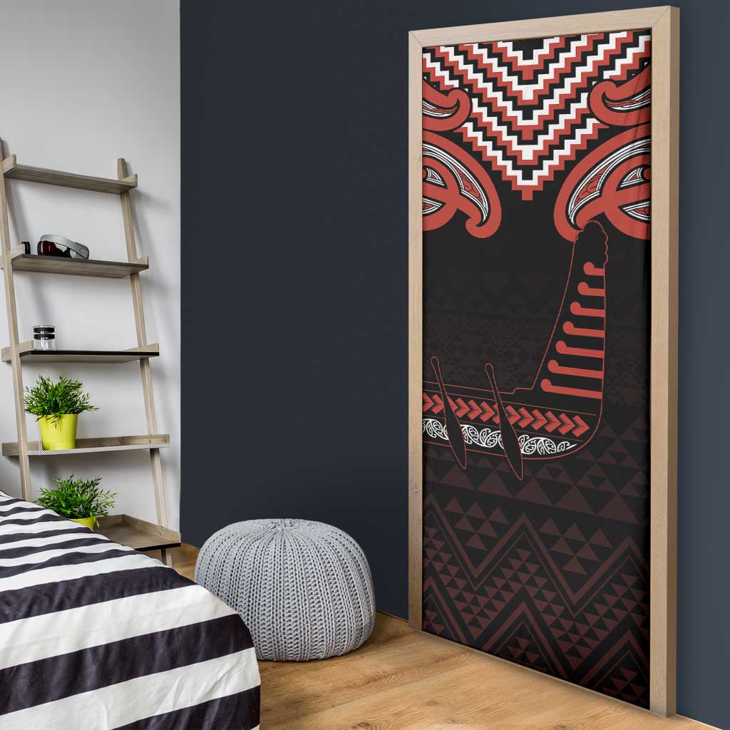 Maori Waitangi Door Cover Kotahitanga Poutama Mix Whakairo - Polynesian Pride