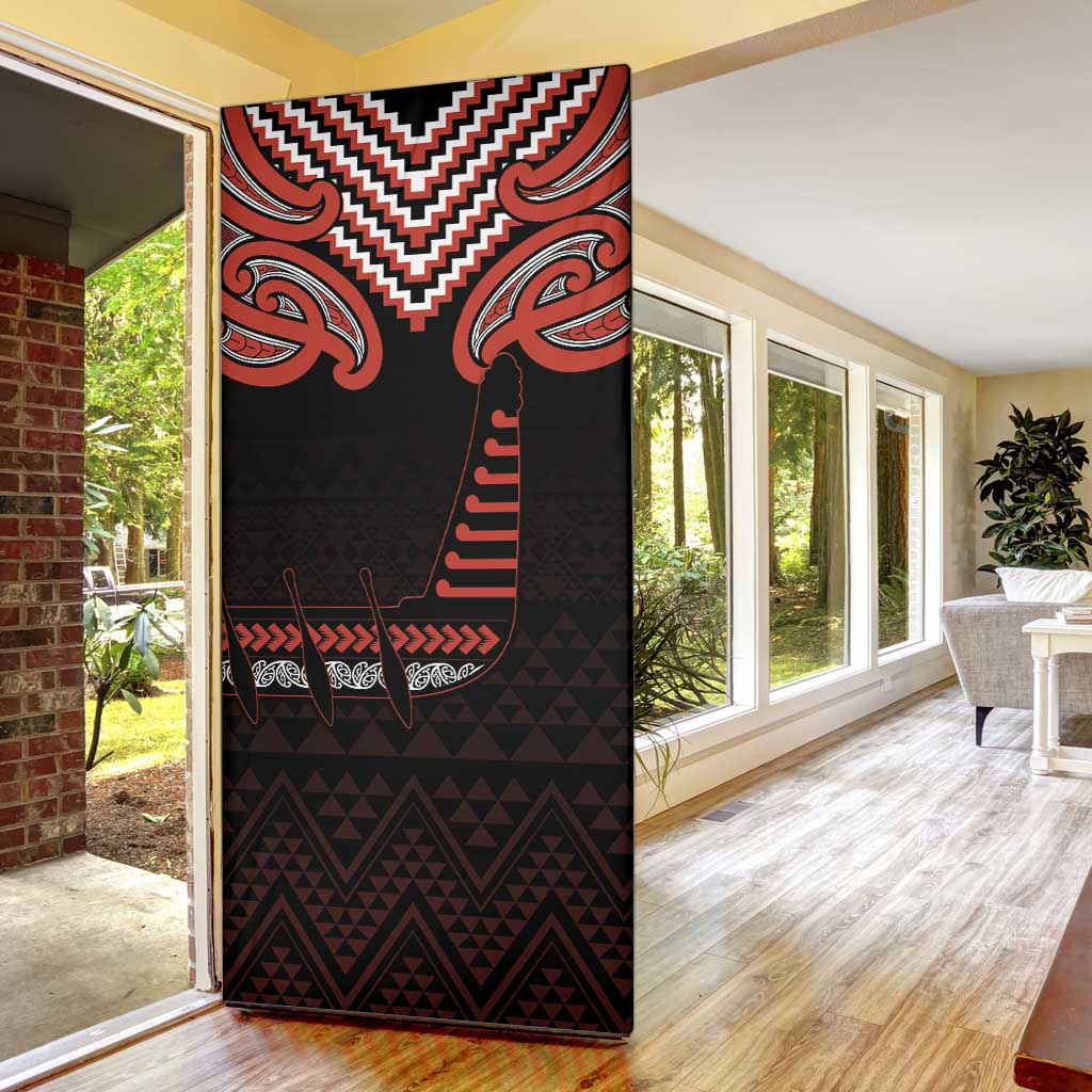 Maori Waitangi Door Cover Kotahitanga Poutama Mix Whakairo - Polynesian Pride