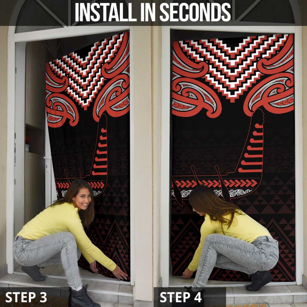 Maori Waitangi Door Cover Kotahitanga Poutama Mix Whakairo - Polynesian Pride