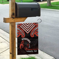 Maori Waitangi Garden Flag Kotahitanga Poutama Mix Whakairo - Polynesian Pride