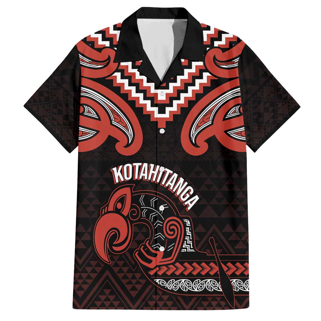 Maori Waitangi Hawaiian Shirt Kotahitanga Poutama Mix Whakairo LT7 Black - Polynesian Pride