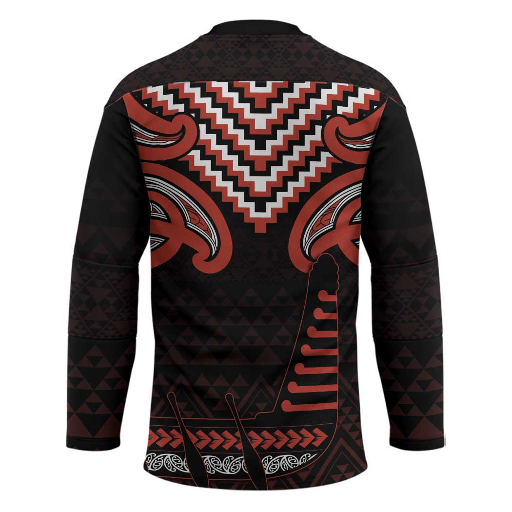 Maori Waitangi Hockey Jersey Kotahitanga Poutama Mix Whakairo - Polynesian Pride