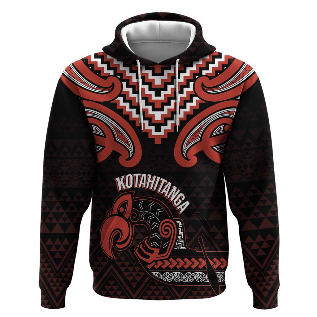 Maori Waitangi Hoodie Kotahitanga Poutama Mix Whakairo LT7 Pullover Hoodie Black - Polynesian Pride