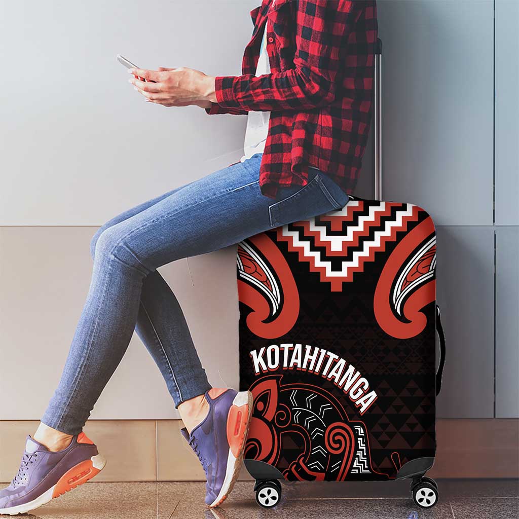 Maori Waitangi Luggage Cover Kotahitanga Poutama Mix Whakairo - Polynesian Pride