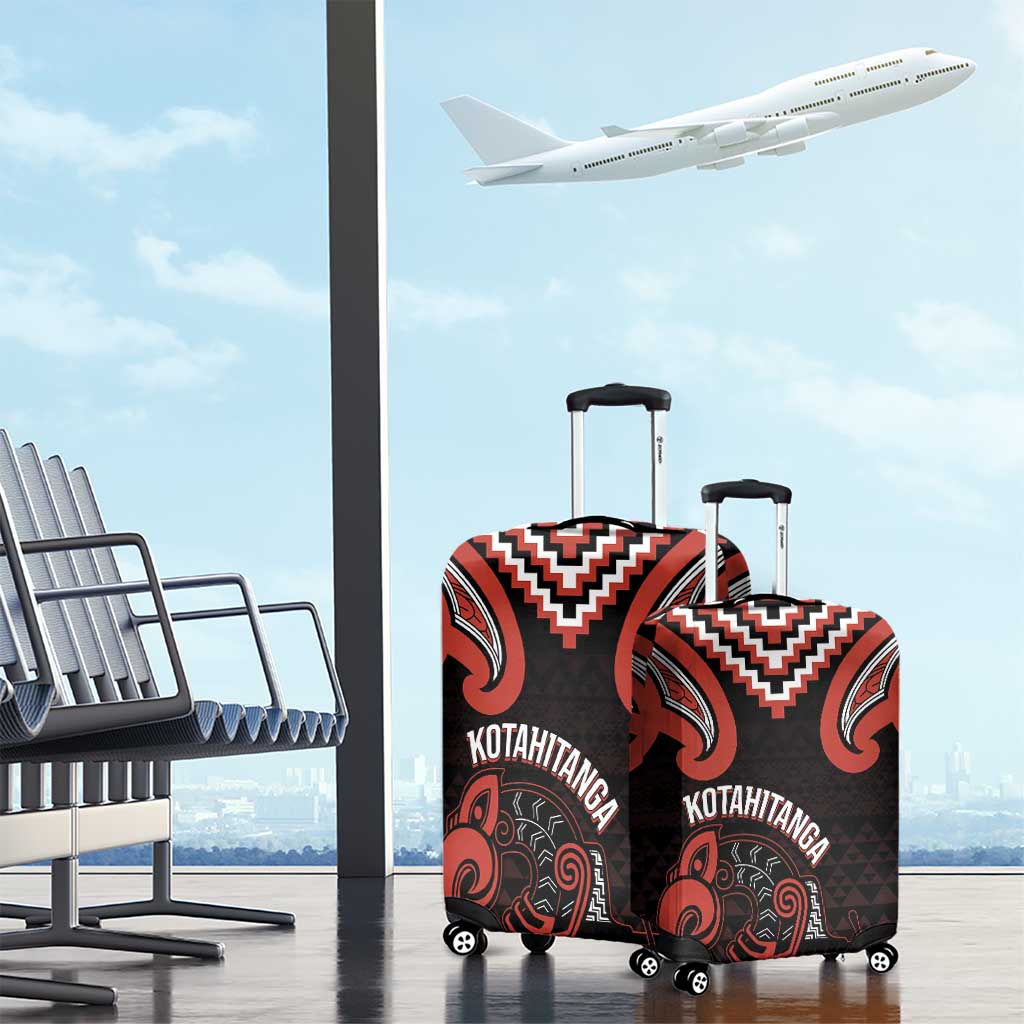 Maori Waitangi Luggage Cover Kotahitanga Poutama Mix Whakairo - Polynesian Pride