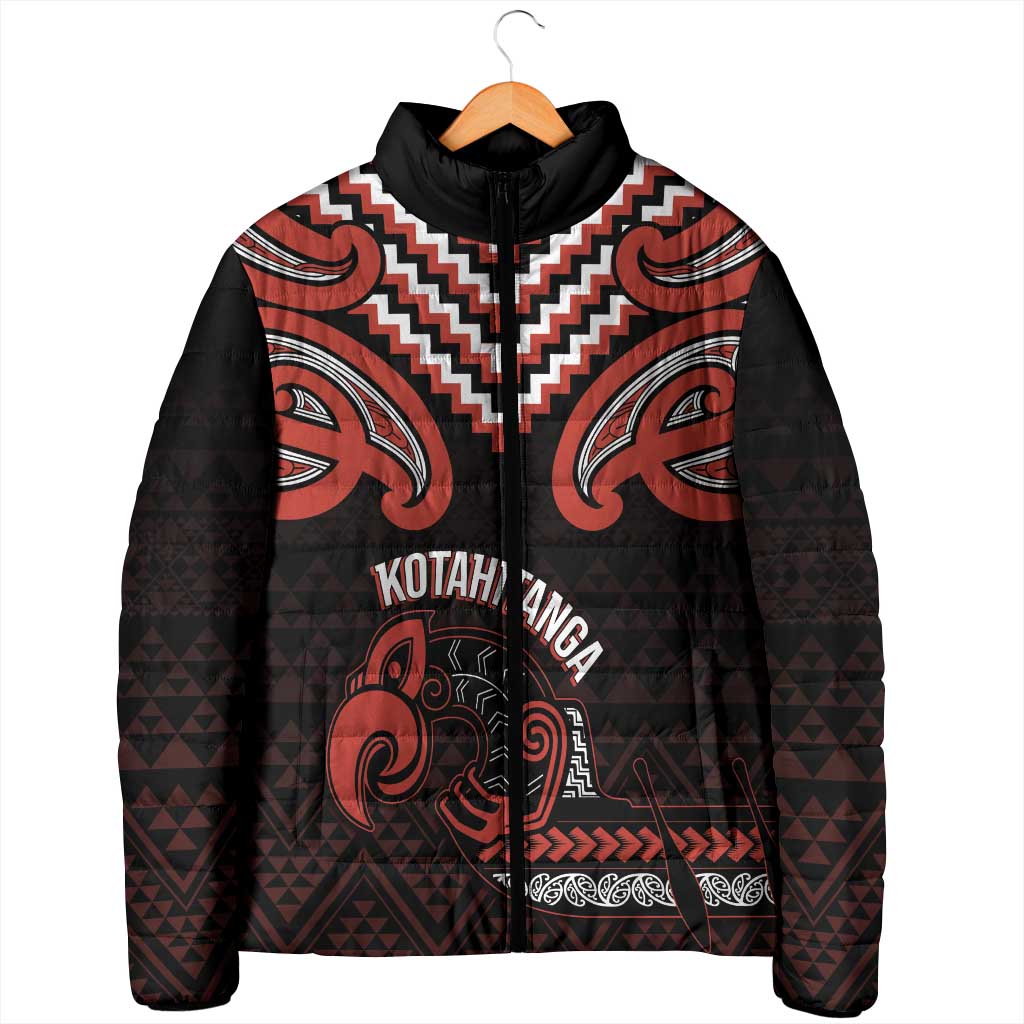 Maori Waitangi Padded Jacket Kotahitanga Poutama Mix Whakairo - Polynesian Pride