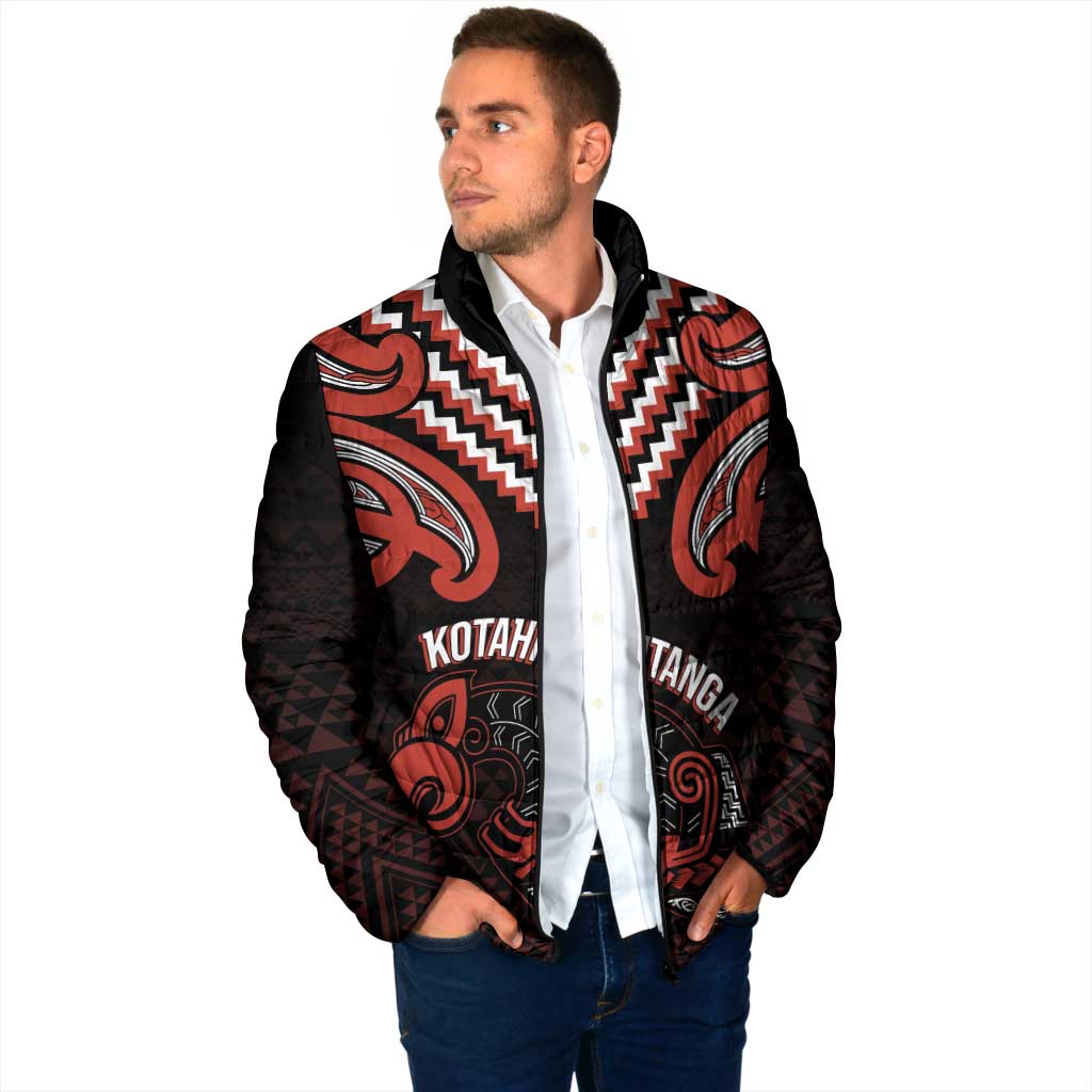 Maori Waitangi Padded Jacket Kotahitanga Poutama Mix Whakairo - Polynesian Pride