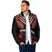 Maori Waitangi Padded Jacket Kotahitanga Poutama Mix Whakairo - Polynesian Pride