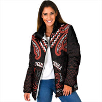 Maori Waitangi Padded Jacket Kotahitanga Poutama Mix Whakairo - Polynesian Pride