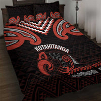 Maori Waitangi Quilt Bed Set Kotahitanga Poutama Mix Whakairo - Polynesian Pride