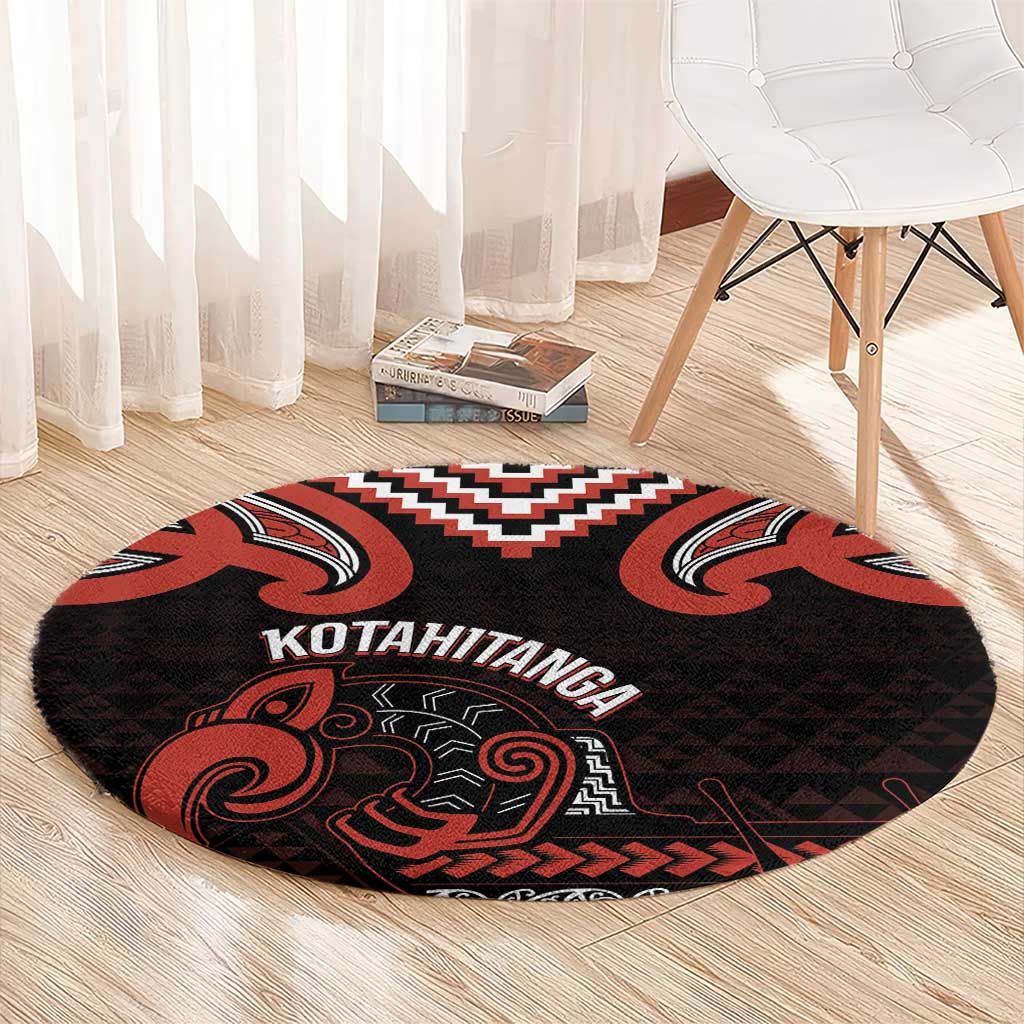 Maori Waitangi Round Carpet Kotahitanga Poutama Mix Whakairo - Polynesian Pride