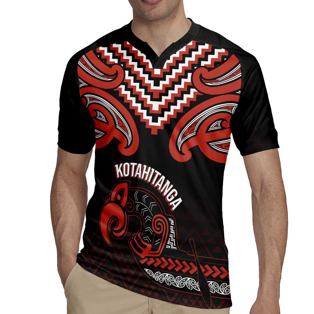 Maori Waitangi Rugby Jersey Kotahitanga Poutama Mix Whakairo - Polynesian Pride