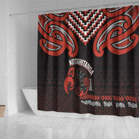 Maori Waitangi Shower Curtain Kotahitanga Poutama Mix Whakairo - Polynesian Pride