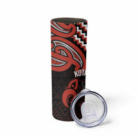 Maori Waitangi Skinny Tumbler Kotahitanga Poutama Mix Whakairo - Polynesian Pride