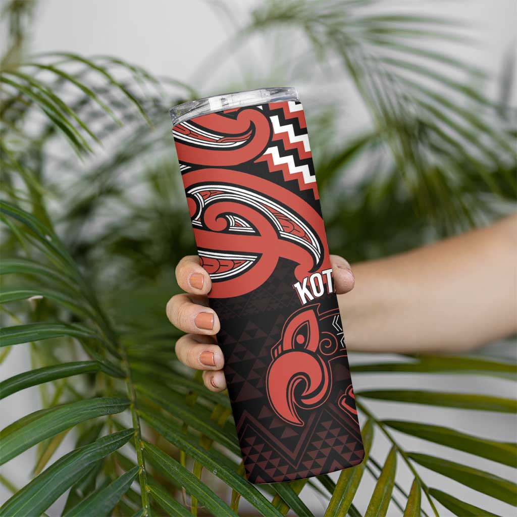 Maori Waitangi Skinny Tumbler Kotahitanga Poutama Mix Whakairo - Polynesian Pride