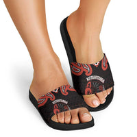 Maori Waitangi Slide Sandals Kotahitanga Poutama Mix Whakairo - Polynesian Pride