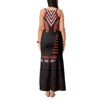 Maori Waitangi Tank Maxi Dress Kotahitanga Poutama Mix Whakairo - Polynesian Pride