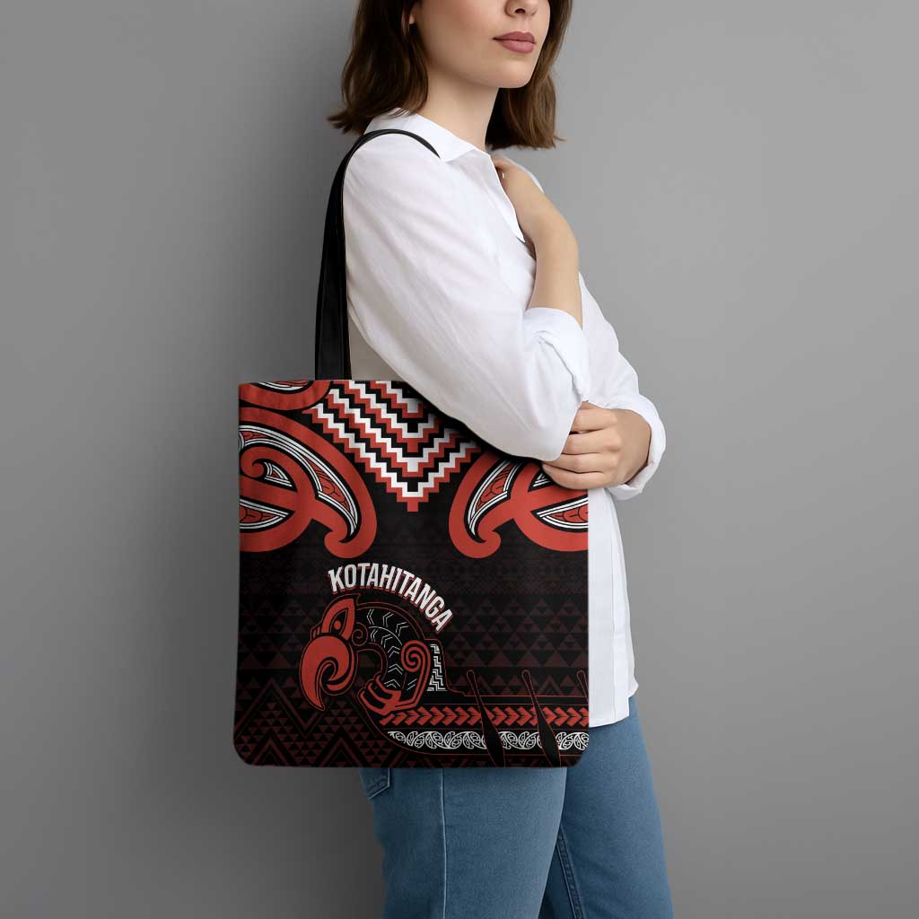 Maori Waitangi Tote Bag Kotahitanga Poutama Mix Whakairo - Polynesian Pride