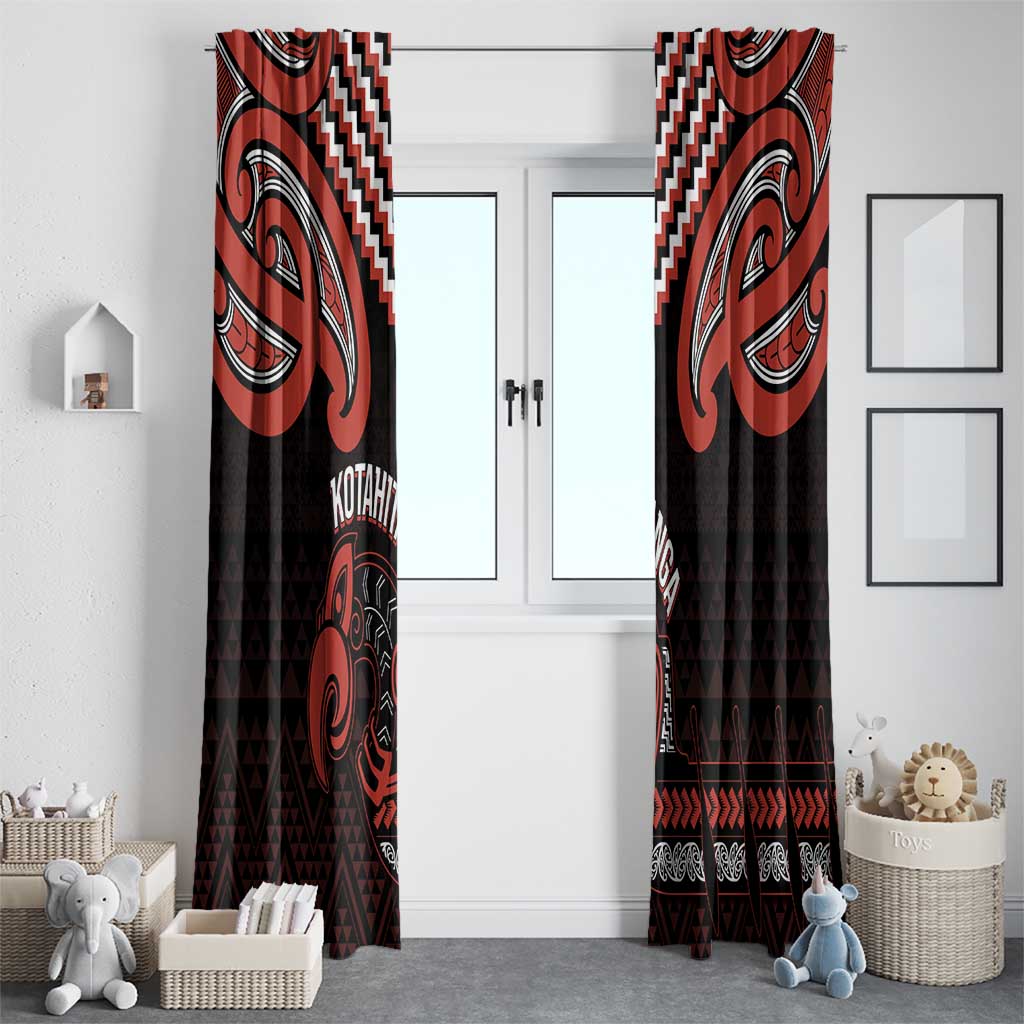 Maori Waitangi Window Curtain Kotahitanga Poutama Mix Whakairo - Polynesian Pride