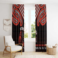 Maori Waitangi Window Curtain Kotahitanga Poutama Mix Whakairo - Polynesian Pride