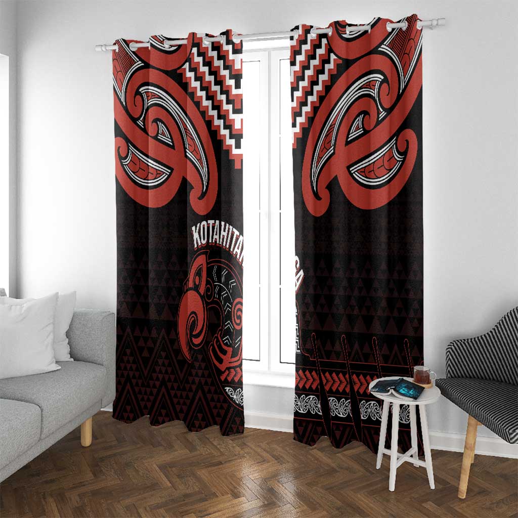 Maori Waitangi Window Curtain Kotahitanga Poutama Mix Whakairo - Polynesian Pride