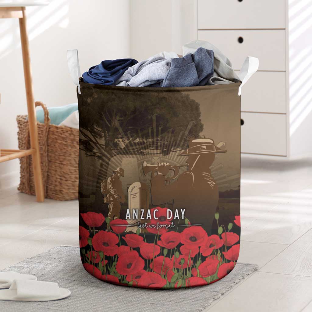 Australia - New Zealand ANZAC Lone Pine Laundry Basket The Last Post