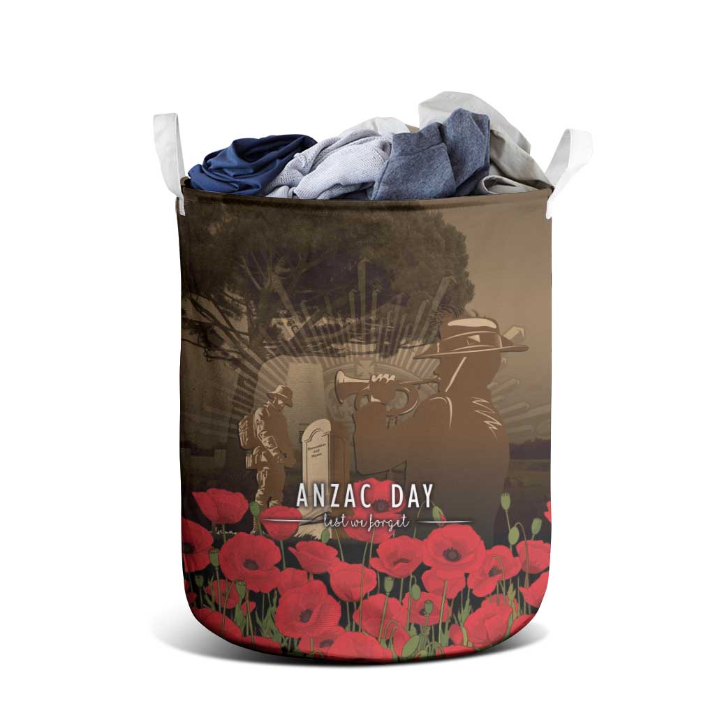 Australia - New Zealand ANZAC Lone Pine Laundry Basket The Last Post