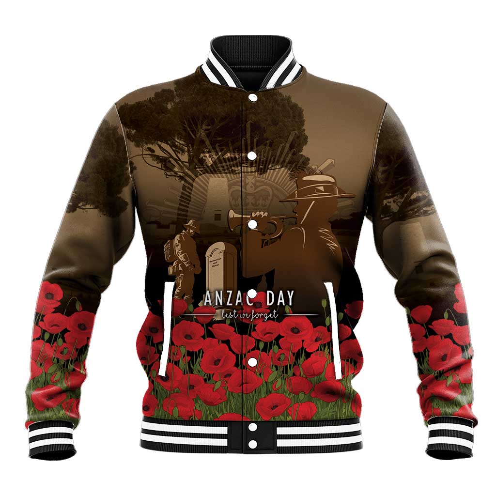 Australia - New Zealand ANZAC Lone Pine Baseball Jacket The Last Post