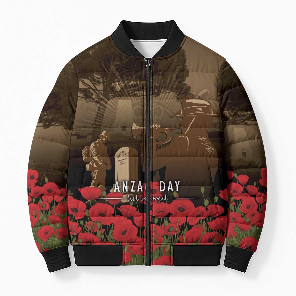 Australia - New Zealand ANZAC Lone Pine Bomber Puffer Jacket The Last Post