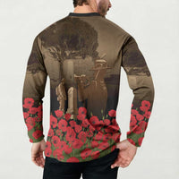 Australia - New Zealand ANZAC Lone Pine Button Sweatshirt The Last Post