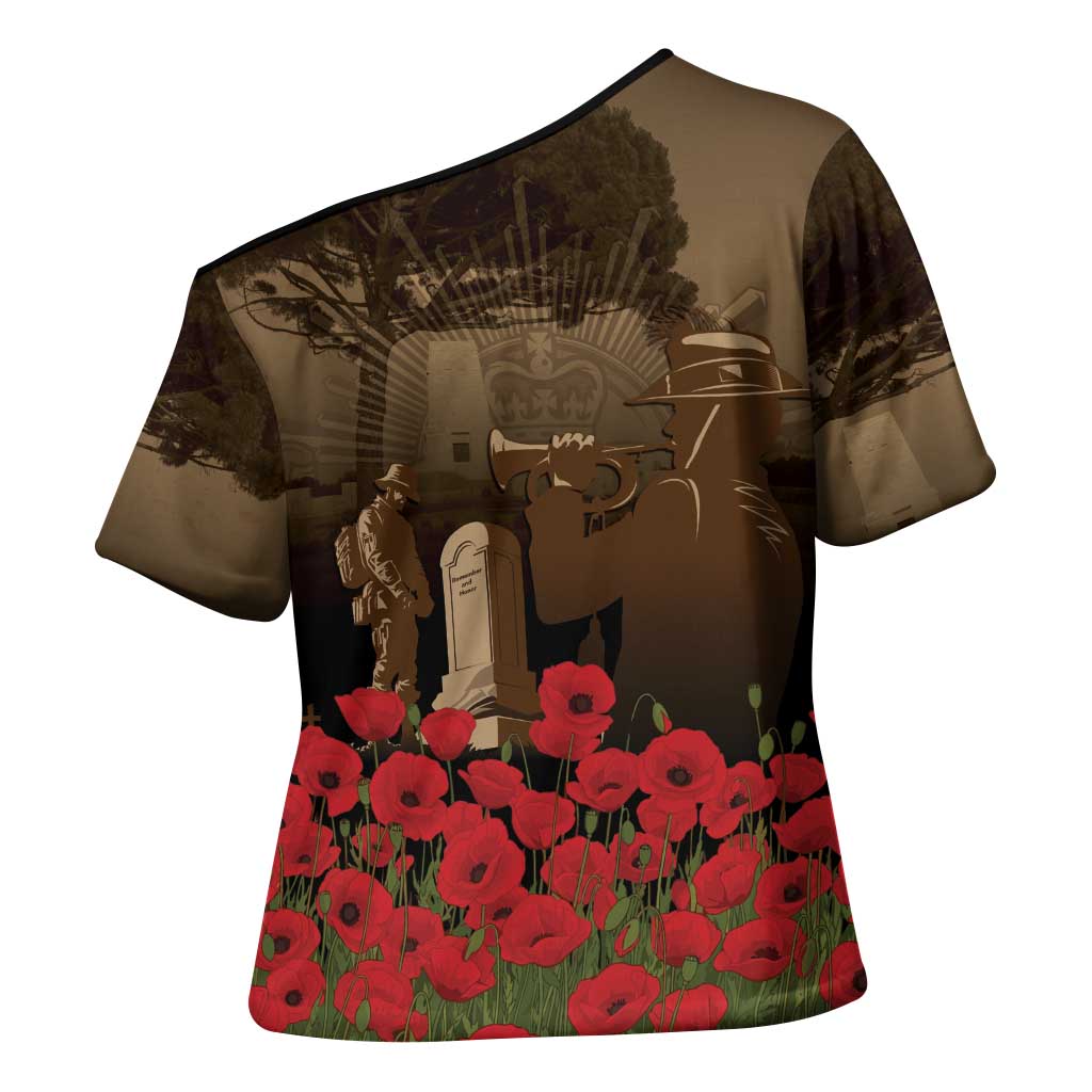 Australia - New Zealand ANZAC Lone Pine Cross Shoulder Shirt The Last Post