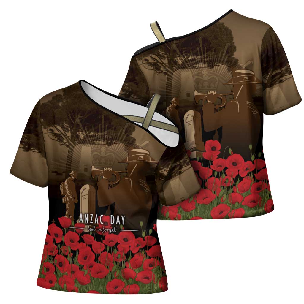 Australia - New Zealand ANZAC Lone Pine Cross Shoulder Shirt The Last Post