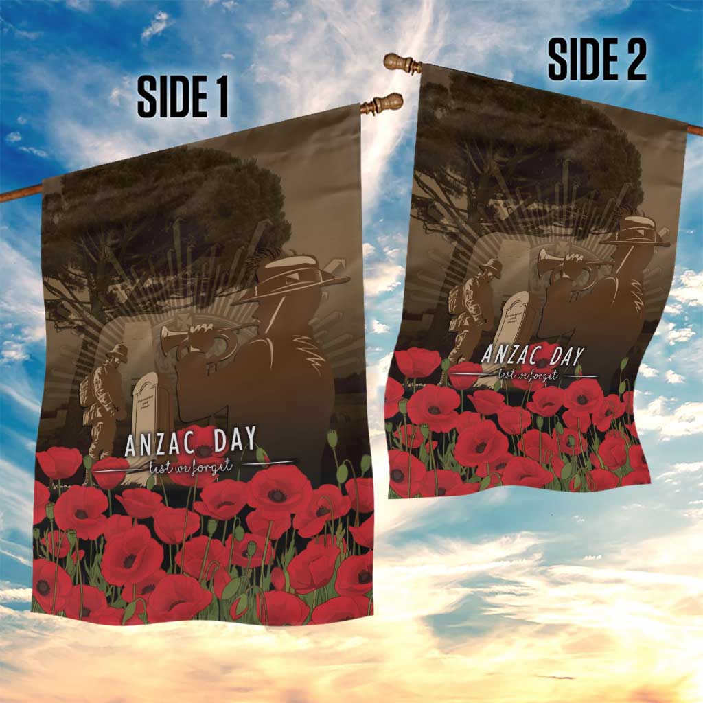 Australia - New Zealand ANZAC Lone Pine Garden Flag The Last Post