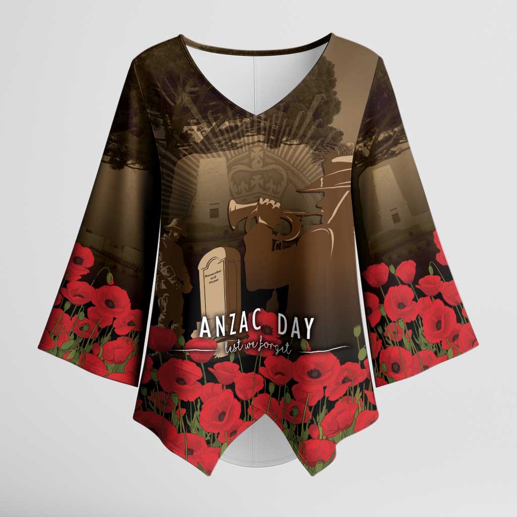 Australia - New Zealand ANZAC Lone Pine Kimono Sleeve Blouse The Last Post