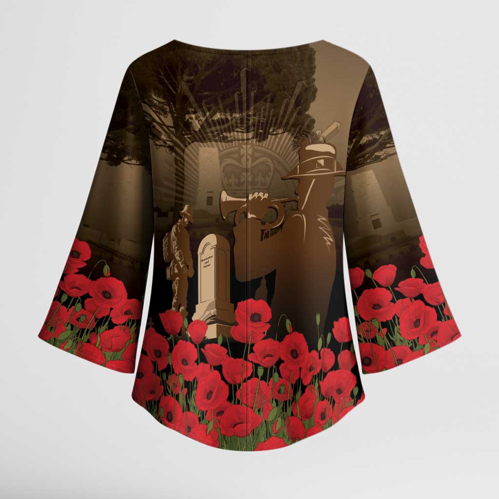 Australia - New Zealand ANZAC Lone Pine Kimono Sleeve Blouse The Last Post