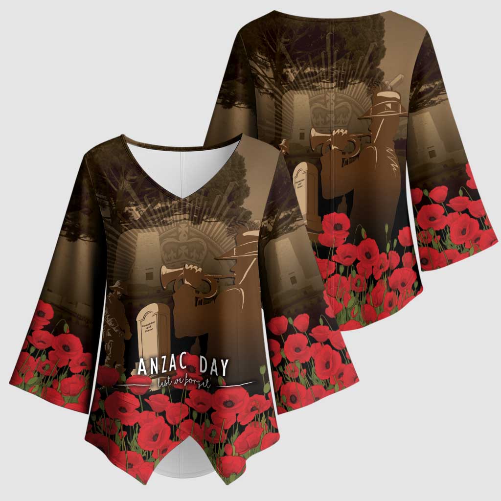 Australia - New Zealand ANZAC Lone Pine Kimono Sleeve Blouse The Last Post