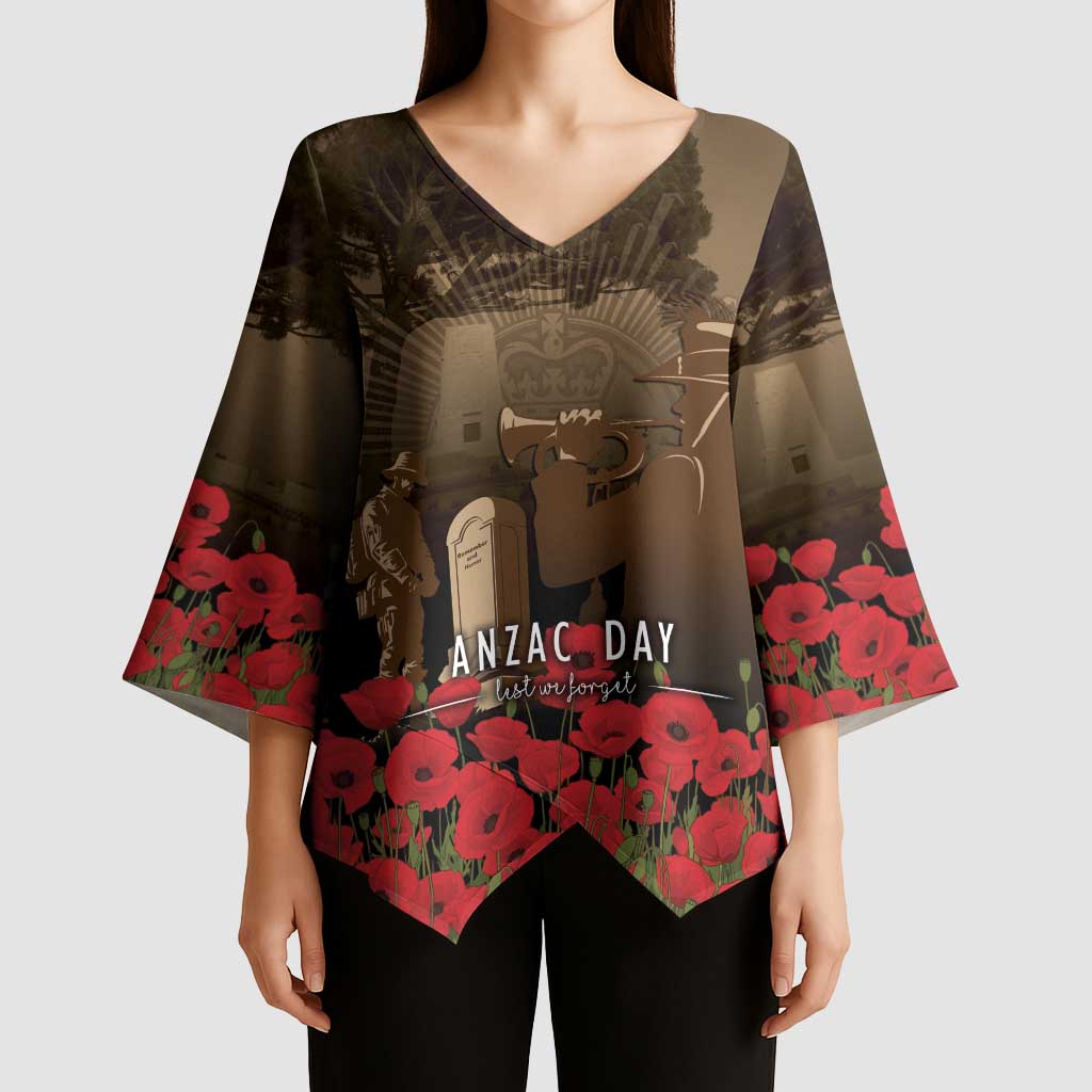 Australia - New Zealand ANZAC Lone Pine Kimono Sleeve Blouse The Last Post