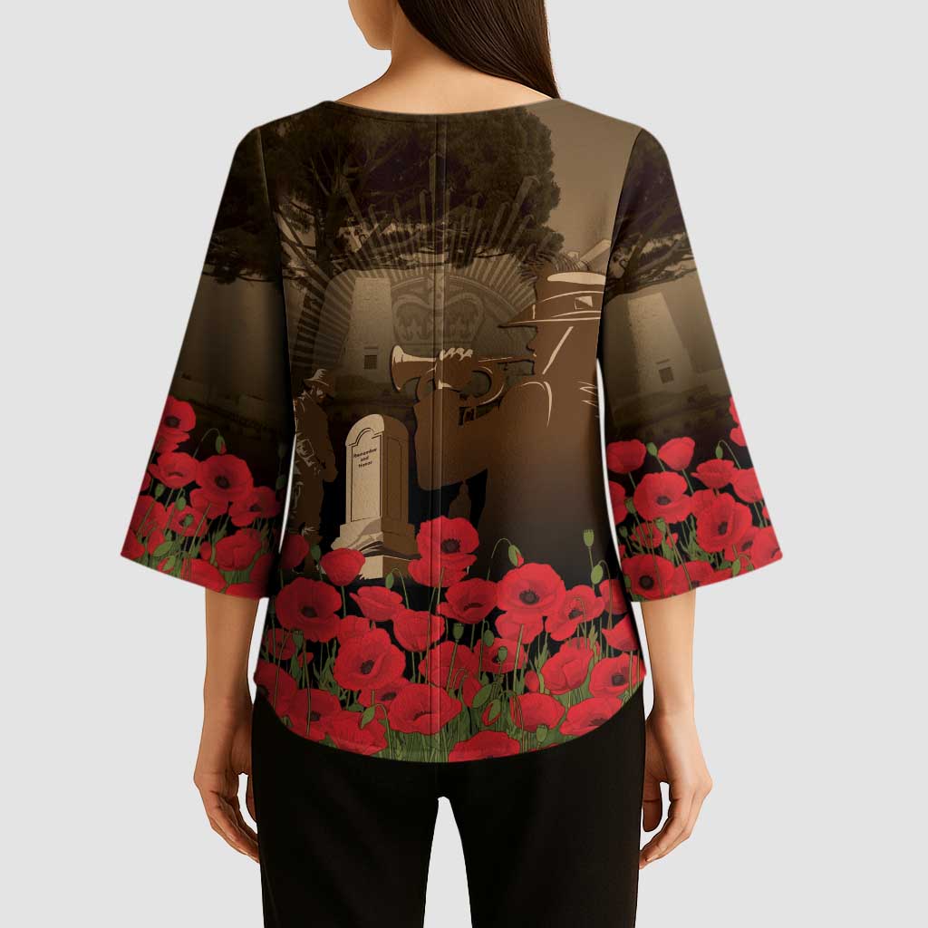 Australia - New Zealand ANZAC Lone Pine Kimono Sleeve Blouse The Last Post