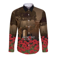 Australia - New Zealand ANZAC Lone Pine Long Sleeve Button Shirt The Last Post