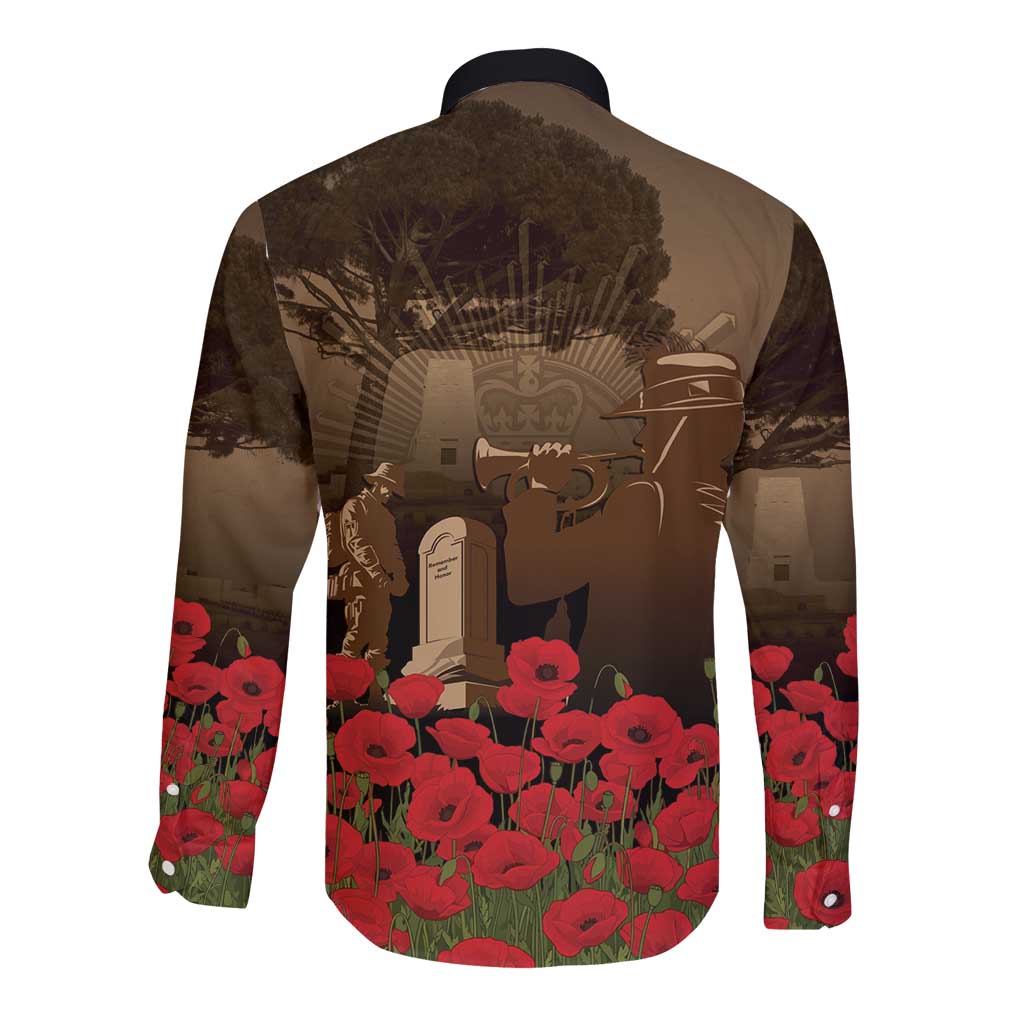Australia - New Zealand ANZAC Lone Pine Long Sleeve Button Shirt The Last Post