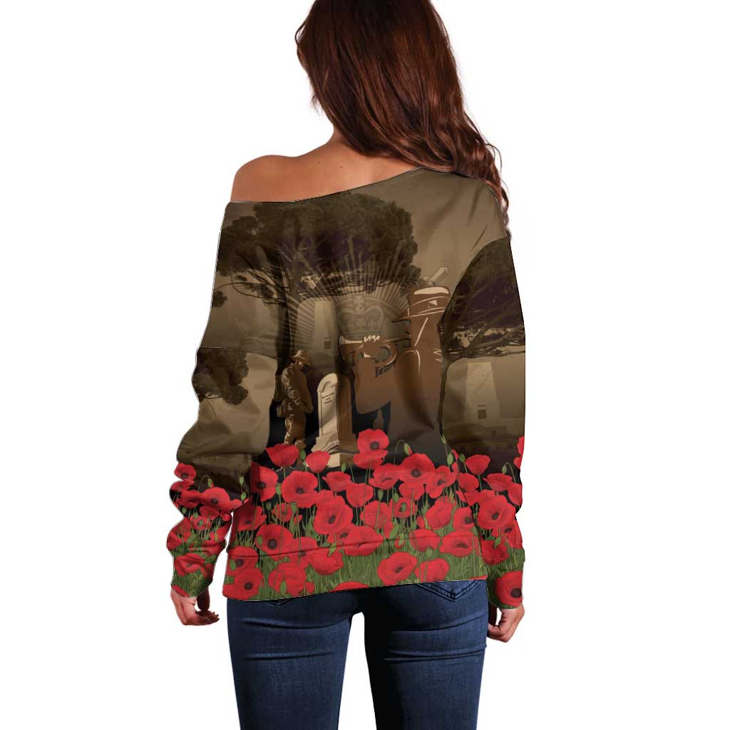 Australia - New Zealand ANZAC Lone Pine Off Shoulder Sweater The Last Post