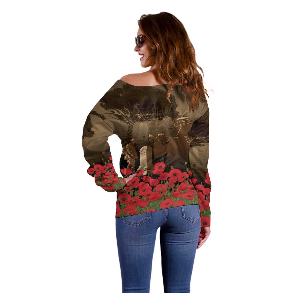 Australia - New Zealand ANZAC Lone Pine Off Shoulder Sweater The Last Post