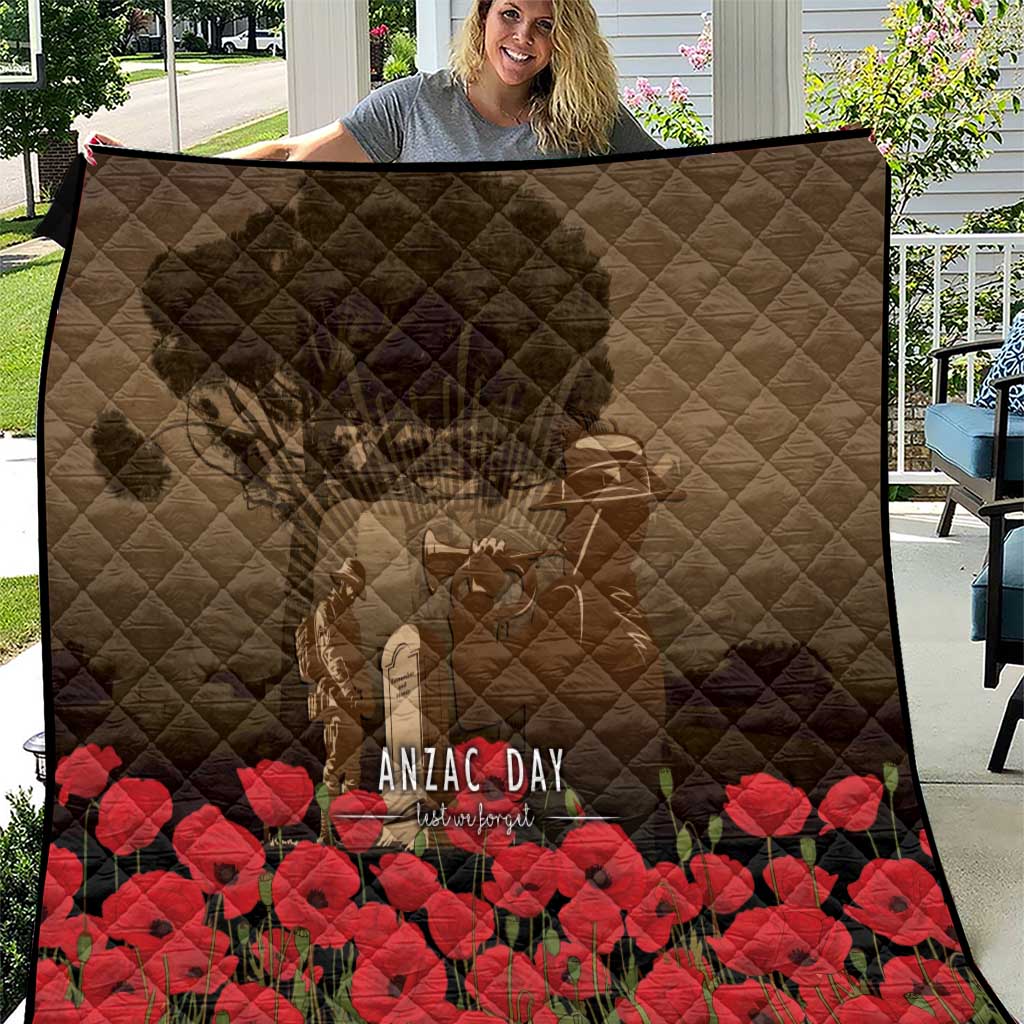 Australia - New Zealand ANZAC Lone Pine Quilt The Last Post