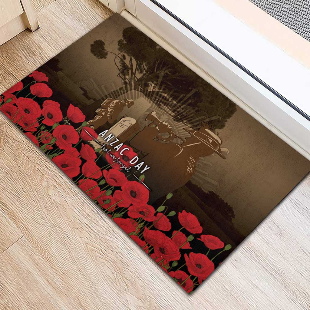 Australia - New Zealand ANZAC Lone Pine Rubber Doormat The Last Post
