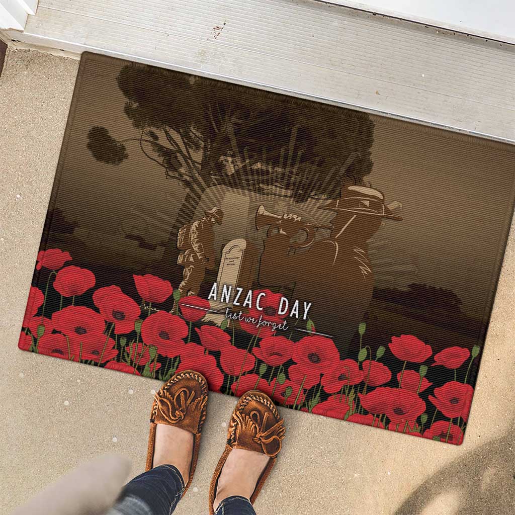 Australia - New Zealand ANZAC Lone Pine Rubber Doormat The Last Post