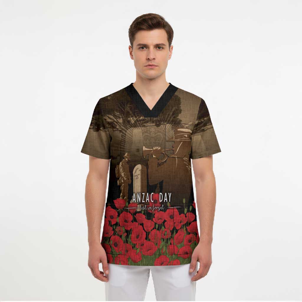 Australia - New Zealand ANZAC Lone Pine Scrub Top The Last Post