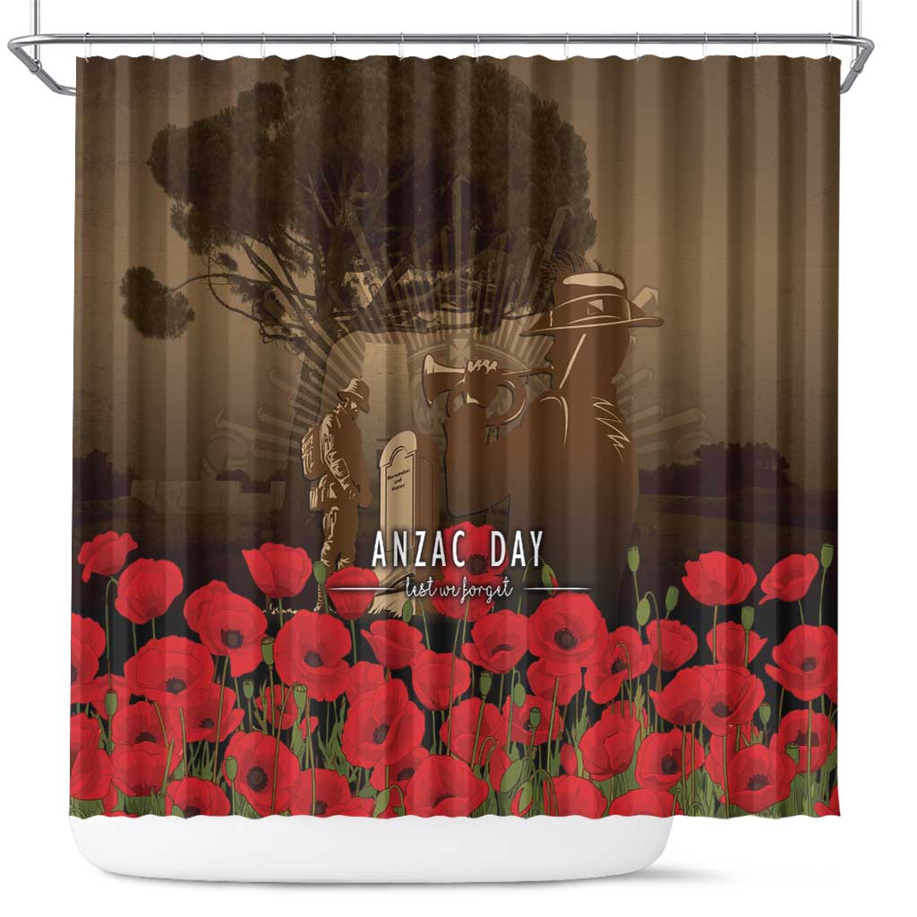 Australia - New Zealand ANZAC Lone Pine Shower Curtain The Last Post