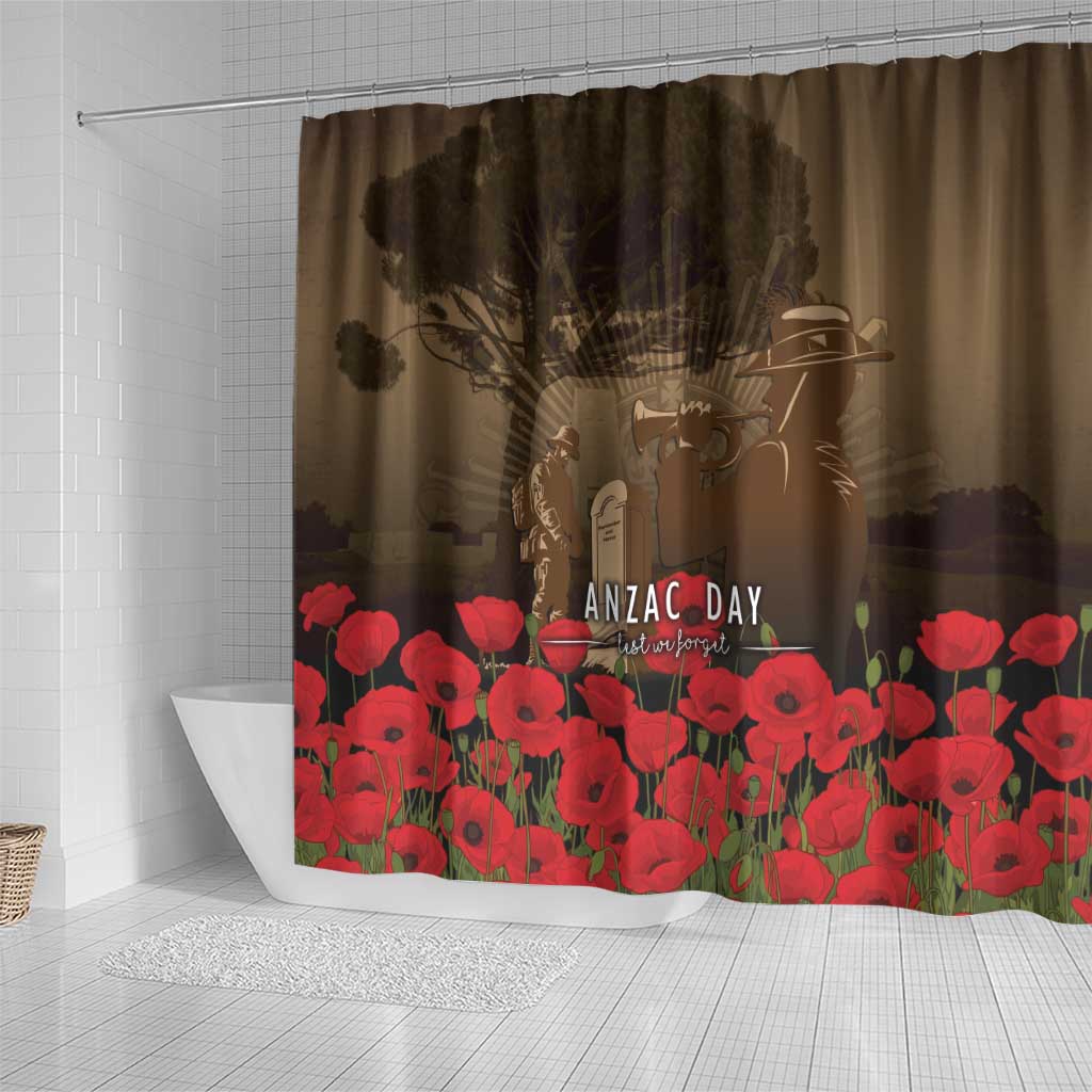Australia - New Zealand ANZAC Lone Pine Shower Curtain The Last Post