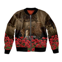 Australia - New Zealand ANZAC Lone Pine Sleeve Zip Bomber Jacket The Last Post