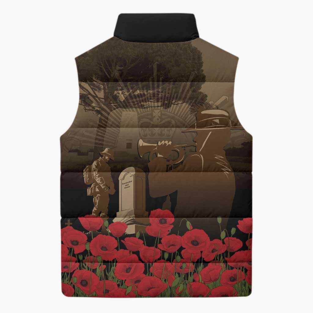 Australia - New Zealand ANZAC Lone Pine Sleeveless Puffer Jacket The Last Post